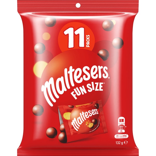 Maltesers Chocolate Fun Size Snack & Share Bag 11 Packs 132g