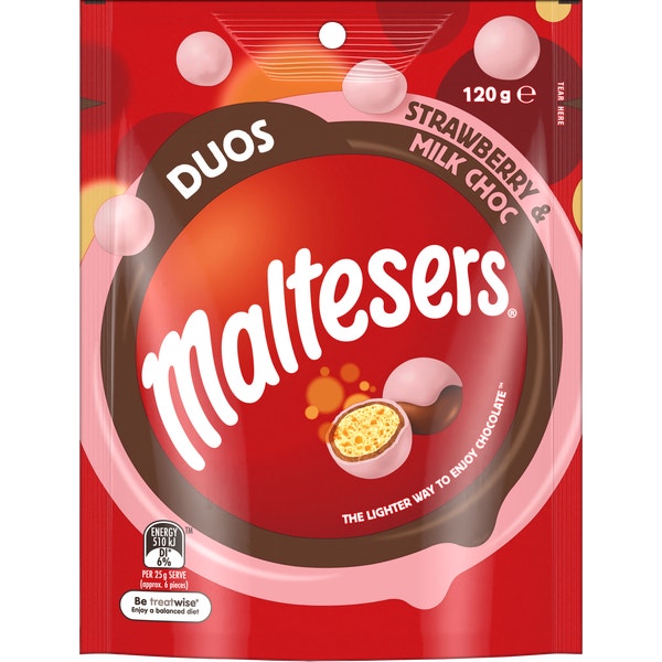 Maltesers® Duos Strawberry Snack & Share Bag 120g