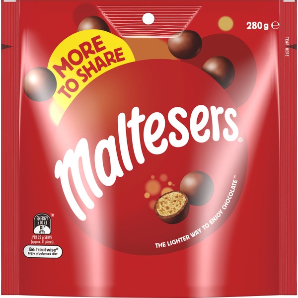 MALTESERS Milk Chocolate Snack & Share Bag 280g