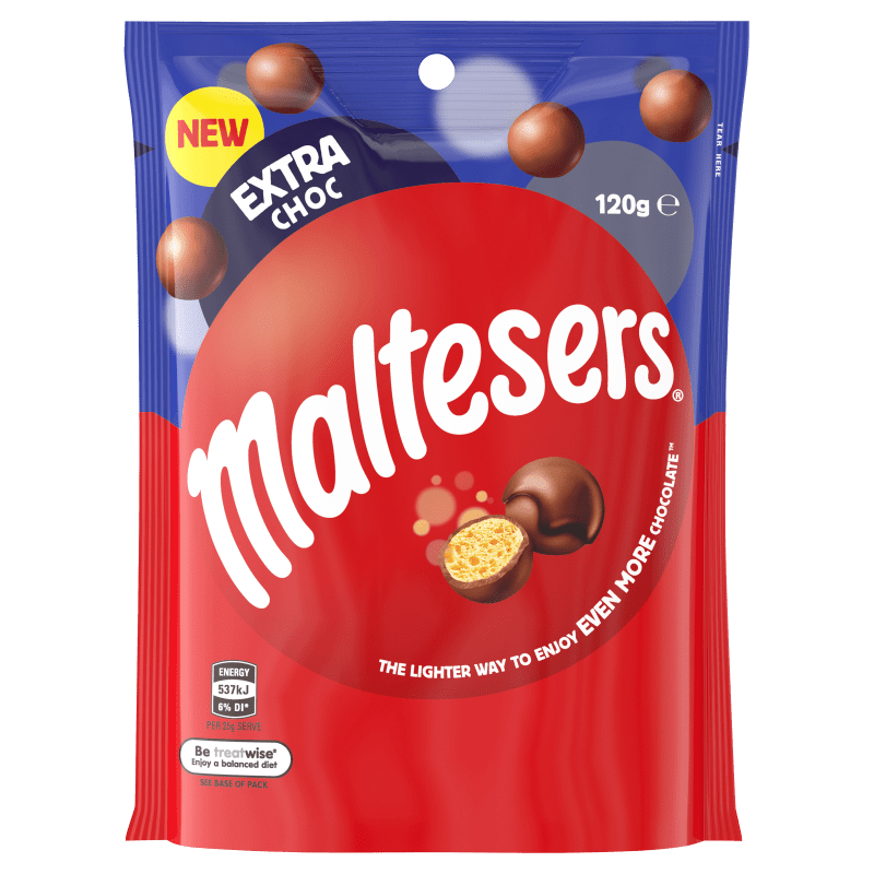 MALTESERS Extra Choc Milk Chocolate Bag 120 g